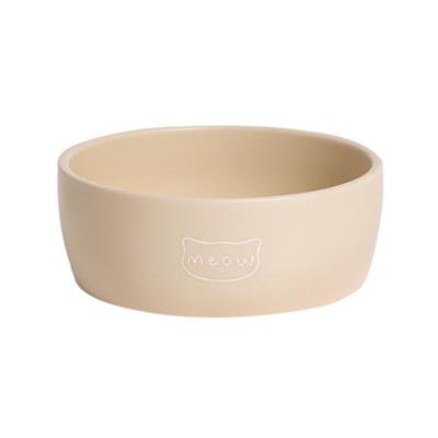Taupe Meow Cat Bowl, Small