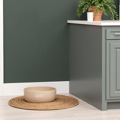 Taupe Woof Dog Bowl - Medium