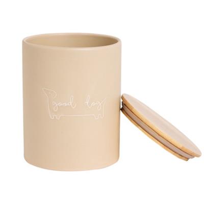 Taupe Good Dog Treat Jar