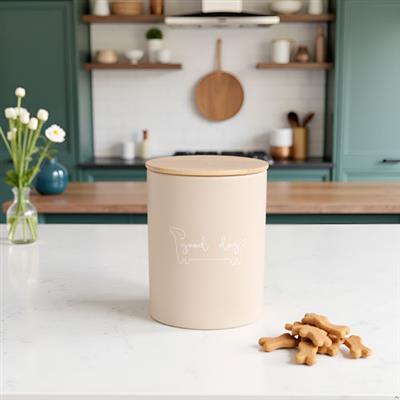 Taupe Good Dog Treat Jar