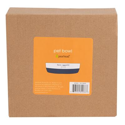 Navy Bone Appetit Dog Bowl - Small/Medium