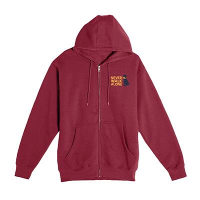 Zip Hoodie: Never Walk Alone (Maroon)