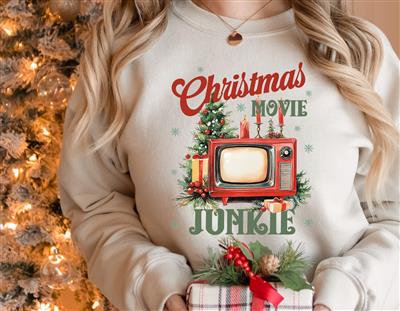 Holiday Shirt | Christmas Sweatshirt | Crew Neck | People Shirt | Sweatshirt | CHRISTMAS MOVIE JUNKIE
