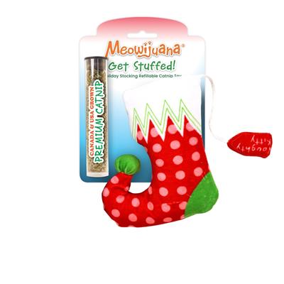 Meowijuana Get Stuffed Stocking Fillable Catnip Toy