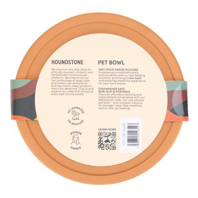 Food Grade Silicone Dog Bowl - Marigold, 4.5 Cups Volume, Dishwasher Safe