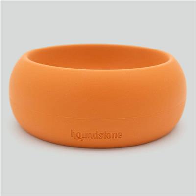 Houndstone BPA Free Silicone Dog Bowl, Dishwasher Safe, 1 Cup, Marigold