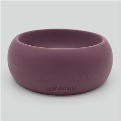 Houndstone Silicone Dog Bowl, Dishwasher Safe, 1 Cup, Plum
