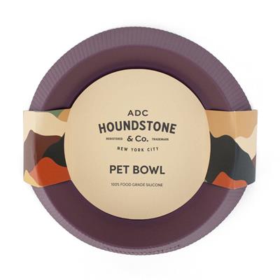 Houndstone Food Grade Silicone Cat Bowl, Dishwasher Safe, Plum