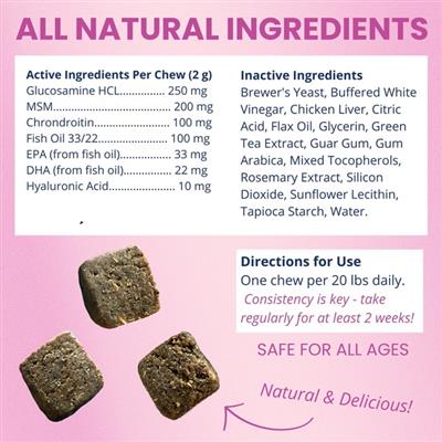 Hip & Joint Soft Chews for Dogs - 60 Count