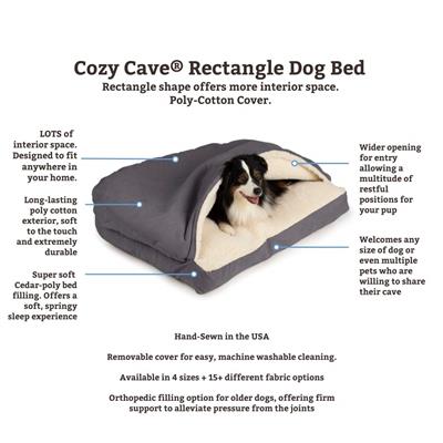 Cozy Cave® Rectangle Dog Bed