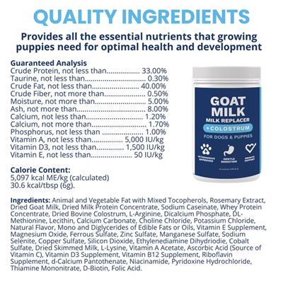 Goat Milk - Milk Replacer for Dogs & Puppies + Colostrum