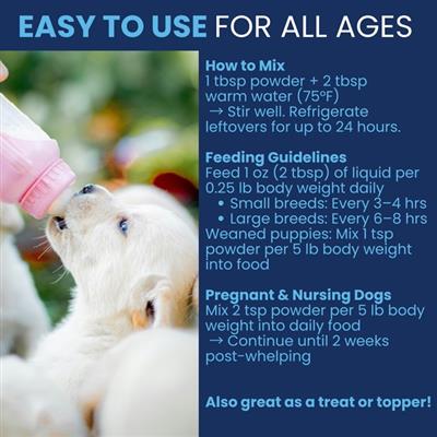 Milk Replacer for Dogs & Puppies + Colostrum