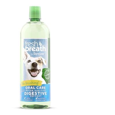 TropiClean Fresh Breath Oral Care Water Additive Plus Digestive Support for Dogs 1ea/33.8 fl oz