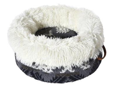 Max & Marlow Round Lounger Cat Bed Black & White, 1ea