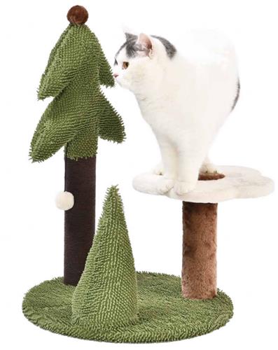 Max & Marlow Forest Pine and Flower Scratching Post 1ea/26 in.