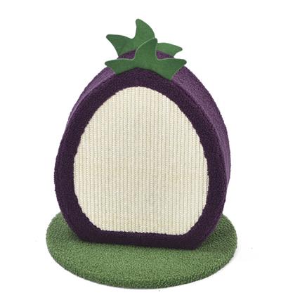 Max & Marlow Apple Novelty Cat Scratcher Plum, 1ea