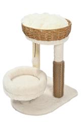 Max & Marlow Rattan Wicker Cat Tree 1ea/17.9 in.