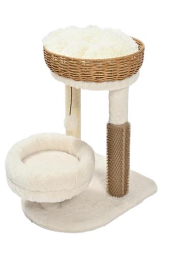 Max & Marlow Rattan Wicker Cat Tree 1ea/17.9 in.
