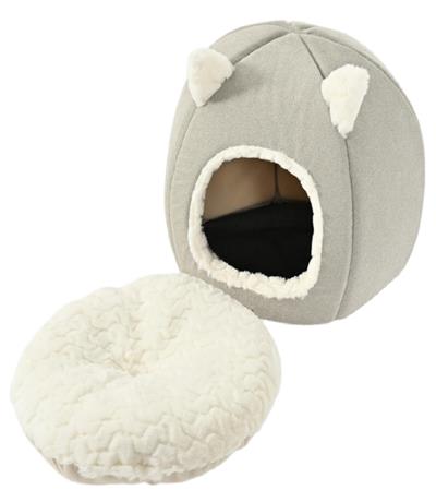 Max & Marlow Cat Dome w/ Ears White, 1ea