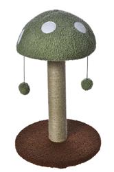 Max & Marlow Mushroom Cat Post w/ Toy Green 1ea
