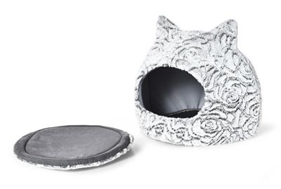 Max & Marlow Cat Dome w/ Ears Gray, 1ea