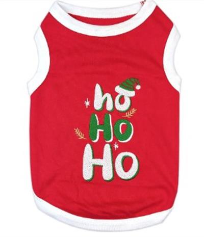 Parisian Pet 'Ho Ho Ho' Pet Holiday Shirt - Christmas Dog Outfit, Red