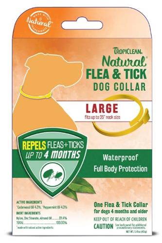 TropiClean Natural Flea & Tick Repellent Dog Collar 1ea/LG