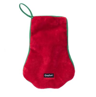 Zippypaws Holiday Stocking Paw Red/Green Medium
