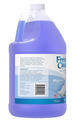 Fresh 'n Clean Snowy-Coat Whitening Shampoo 15:1 Concentrate, Vanilla Scent