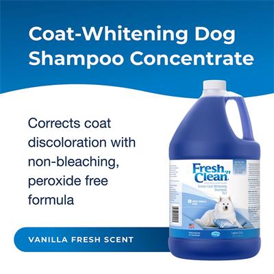 Fresh 'n Clean Snowy-Coat Whitening Shampoo 15:1 Concentrate, Vanilla Scent