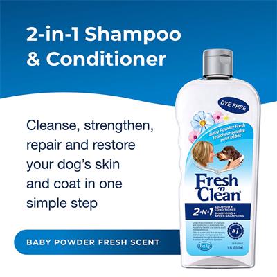 Fresh 'n Clean 2-in-1 Conditioning Shampoo, Baby Powder Scent, 18 oz.
