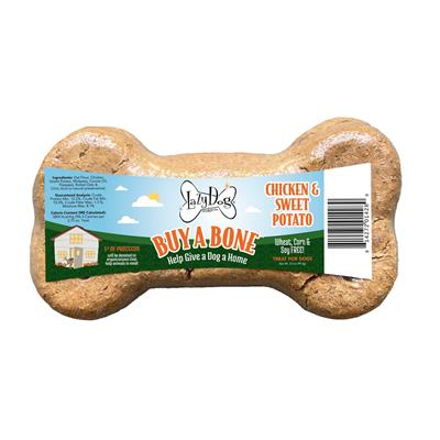 Lazy Dog Mega Bone Buy A Bone Chicken & Sweet Potato 2.75 oz Counter Display 12 count