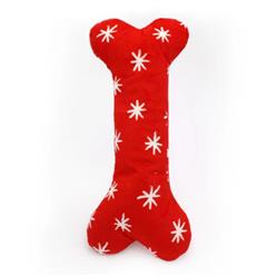 Zippypaws Holiday Jigglerz Festive Bone Red/White XLarge