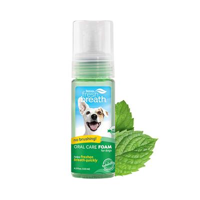 TropiClean Fresh Breath Mint Foam for Pets, 4.5oz