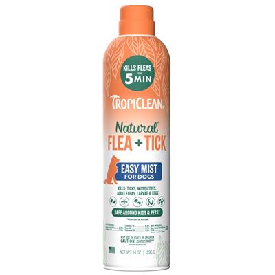 TropiClean Natural* Flea + Tick Dog + Home Easy Mist Spray, 14oz
