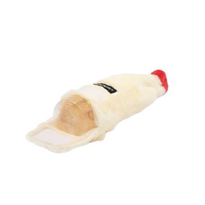 Zippypaws Holiday Crusherz Elf Nog Red/White Medium