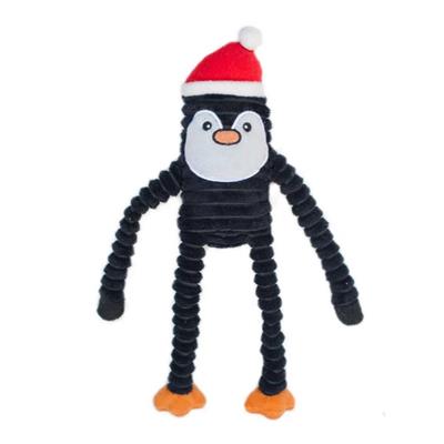 Zippypaws Holiday Crinkles Penguin Black/White Small