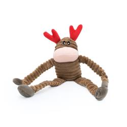 Zippypaws Holiday Crinkle Reindeer Small