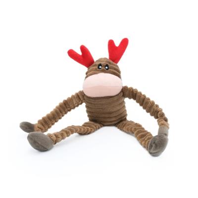 Zippypaws Holiday Crinkle Reindeer Small