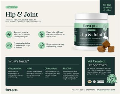 Hip & Joint Soft Chews for Dogs - 30ct