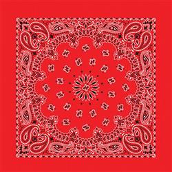 BANDANNA Paisley Red 12pk
