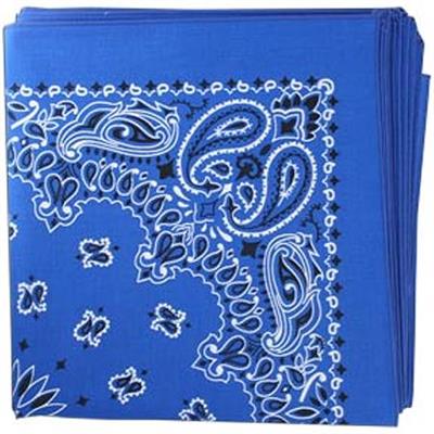 BANDANNA Paisley Royal 12pk