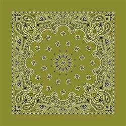 BANDANNA Paisley Olive 12pk