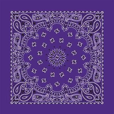 BANDANNA Paisley Purple 12pk