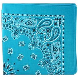 BANDANNA Paisley Turquoise 12pk