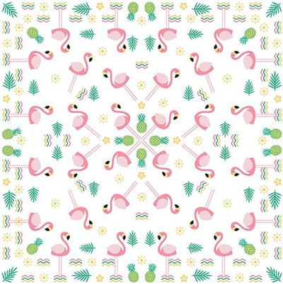 BANDANNA Flamingo 12pk