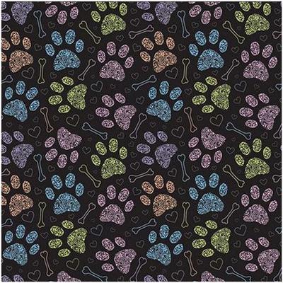 BANDANNA Colorful Paws 12pk