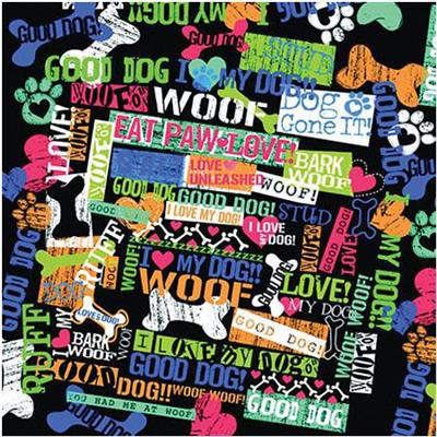 BANDANNA Eat, Paw, Love 12pk