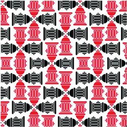 BANDANNA Fire Hydrant Red & Black 12pk