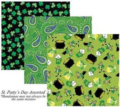 BANDANNA St Pattys Day Assorted 12pk
